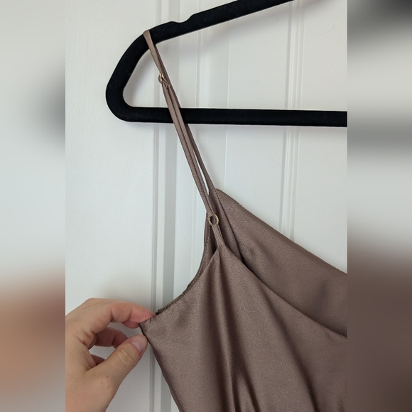 Show Me Your Mumu Faith Satin Maxi Dress In Dune - Picture 6 of 11